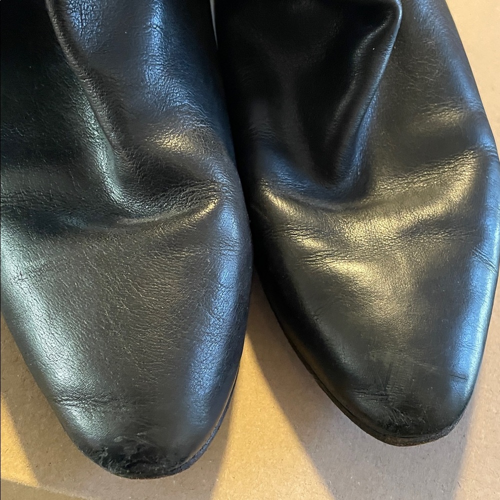 Elegant Frye Black Over the Knee or Cuff Top Leather Boots Womens 8.5 - Picture 11 of 13
